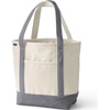 image:imageLands End Open Top Canvas Tote Bag Medium Regular Handle NaturalSilver Graphite