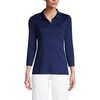 image:imageLands End Womens 34 Sleeve AmericanGrown Supima Cotton Polo ShirtDeep Sea Navy