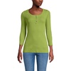 image:imageLands End Womens 34 Sleeve Variegated Micro Rib HenleyWinter Pear
