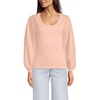 image:imageLands End Womens AmericanGrown Supima Cotton Interlock Scoop Neck Blouson Sleeve TopTinted Peach