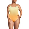 image:imageLands End Womens Chlorine Resistant Scoop Neck High Leg Tugless Tank Thin Strap One Piece Swimsuit AdjustableIcy MintOrange Ombre