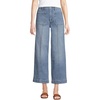 image:imageLands End Womens Denim High Rise Extra Wide Leg Crop JeansLake Blue Wash
