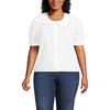 image:imageLands End Womens Easy Care Puff Sleeve Statement Collar ShirtWhite