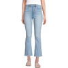 image:imageLands End Womens High Rise Denim Button Front Kick Flare Crop JeansArctic Indigo