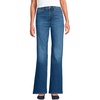 image:imageLands End Womens High Rise Flare Jeans  Stretch Denim Five Pocket Zip Fly Belt Loops Flare Leg Everyday Petite and Plus SizesIndigo Tide Blue