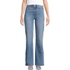 image:imageLands End Womens High Rise Flare Jeans  Stretch Denim Five Pocket Zip Fly Belt Loops Flare Leg Everyday Petite and Plus SizesLake Blue Wash