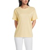 image:imageLands End Womens Oversized AmericanGrown Supima Cotton Short Sleeve Crew Neck TShirtGoldenrod Micro Stripe