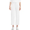 image:imageLands End Womens Soft Denim Mid Rise Relaxed Straight Crop JeansWhite