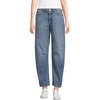 image:imageLands End Womens Soft Denim Relaxed Barrel Leg Ankle JeansMedium Ocean Blue Wash