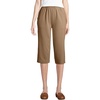 image:imageLands End Womens Sport Knit High Rise Elastic Waist Capri PantsRich Camel