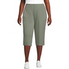 image:imageLands End Womens Sport Knit High Rise Elastic Waist Capri PantsSage