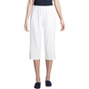 image:imageLands End Womens Sport Knit High Rise Elastic Waist Capri PantsWhite