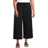image:imageLands End Womens Sport Knit Pull On Drawstring Wide Leg Crop PantsBlack