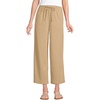 image:imageLands End Womens Sport Knit Pull On Drawstring Wide Leg Crop PantsFrench Pecan Heather