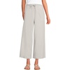 image:imageLands End Womens Sport Knit Pull On Drawstring Wide Leg Crop PantsLight Stone
