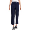 image:imageLands End Womens Starfish High Rise Knit Denim Straight Crop JeansDark Indigo
