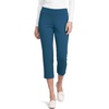image:imageLands End Womens Starfish Mid Rise PullOn Crop PantsEvening Blue