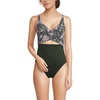 image:imageLands End Womens Wrap Monokini High Leg One Piece SwimsuitOrchid Meadow Ditsy Floral