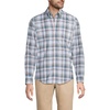 image:imageMens Traditional Fit No Iron Twill ShirtWhiteRain Storm Blue Plaid