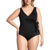 image:imageWomens Chlorine Resistant Side Tie VNeck Tankini Swimsuit TopBlack