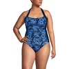 image:imageWomens Seamed Halter Tankini TopDeep Sea Navy Mosaic Floral