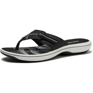 image:imageLands End Adeline Casual Summer Flip Flops for Women with Comfortable Arch Support Cushioned Sandals Women Size 611 Black Brown or Navy Blue Thong Womens SlidesBlack