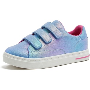 image:imageLands End Boys and Girls Sneakers No Tie Casual Tennis Shoes for Boys and Girls Size 510 Toddler Little and Big Kids 11 to 7 Blue or White with Hook and Loop StrapsIridescent