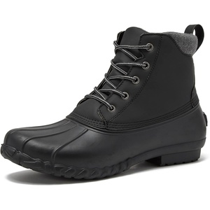 image:imageLands End Dakota Waterproof Boots for Men  Insulated Warm Mens Duck Boots Black or Brown Size 7 to 15 Medium and Extra Wide Width  Winter Snow or Rain Boots MenBlack