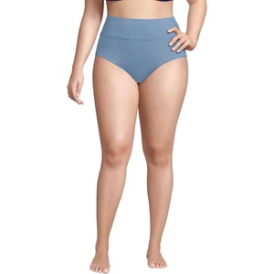 image:imageLands End Womens Chlorine Resistant Pinchless High Waisted Bikini BottomsDusk Sky