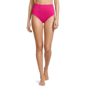 image:imageLands End Womens Chlorine Resistant Pinchless High Waisted Bikini BottomsRiviera Rose