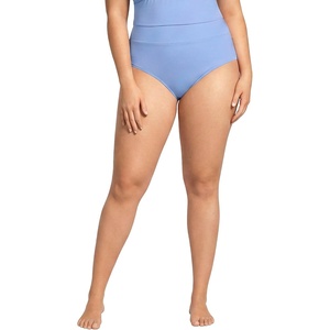 image:imageLands End Womens Chlorine Resistant Pinchless High Waisted Bikini BottomsSoft Cloud Blue