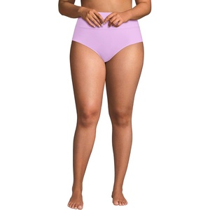 image:imageLands End Womens Chlorine Resistant Pinchless High Waisted Bikini BottomsWild Lilac