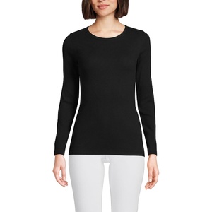 image:imageLands End Womens Cotton Rib Knit TShirtBlack