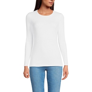 image:imageLands End Womens Cotton Rib Knit TShirtWhite
