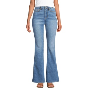 image:imageLands End Womens Denim High Rise Skinny Flare JeansBeau Blue