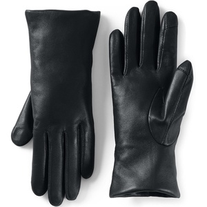 image:imageLands End Womens EZ Touch Screen Cashmere Lined Leather GlovesBlack