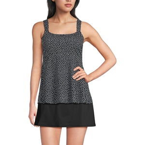 image:imageLands End Womens Flutter Tankini TopBlack Mini Dot