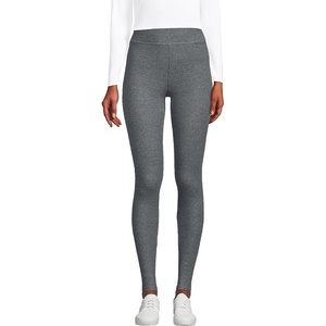 image:imageLands End Womens High Rise Serious Sweats FleeceLined Pocket LeggingsCharcoal Heather