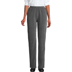 image:imageLands End Womens Knit Corduroy Pants  High Rise CottonRich Stretch Knit PullOn Casual Trousers Work Travel Lounge Petite and Plus SizesCharcoal Heather