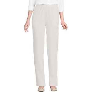 image:imageLands End Womens Knit Corduroy Pants  High Rise CottonRich Stretch Knit PullOn Casual Trousers Work Travel Lounge Petite and Plus SizesIvory