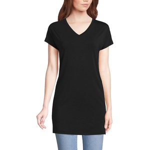 image:imageLands End Womens Lightweight Jersey Extra Long TunicBlack