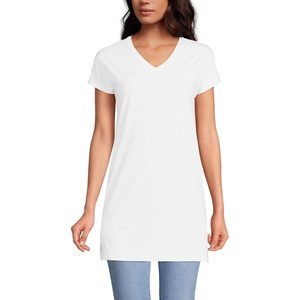image:imageLands End Womens Lightweight Jersey Extra Long TunicWhite