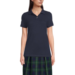 image:imageLands End Womens Mesh Cotton Short Sleeve Polo ShirtClassic Navy