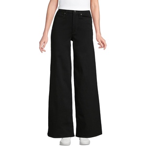 image:imageLands End Womens Recover Denim High Rise Extra Wide Leg JeansBlack