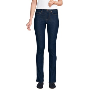 image:imageLands End Womens Recover Denim Mid Rise Slim Leg JeansRiver Rinse