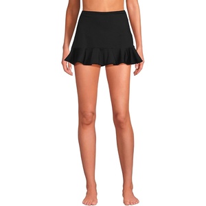 image:imageLands End Womens Ruffle Hem Swim SkirtBlack