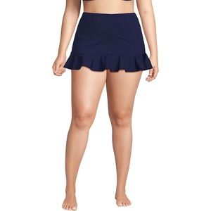 image:imageLands End Womens Ruffle Hem Swim SkirtDeep Sea Navy