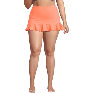 image:imageLands End Womens Ruffle Hem Swim SkirtPapaya Orange