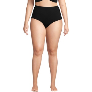 image:imageLands End Womens Sculpting Suit Chlorine Resistant Targeted Control Retro High Waisted Bikini Swim BottomsBlack