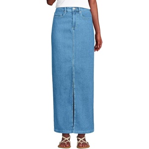 image:imageLands End Womens Soft Denim Maxi SkirtHutton Blue Wash